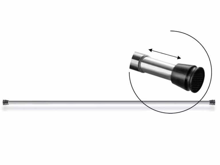 Binario cromato per tende da doccia | Lunghezza regolabile in continuo | 70-120 cm