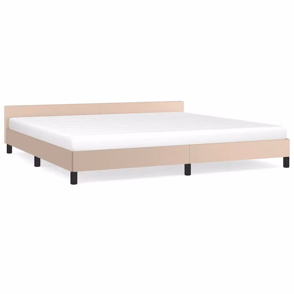 Giroletto con Testiera Imbottito vidaXL Beige L/P: 200 x 200 cm – 2