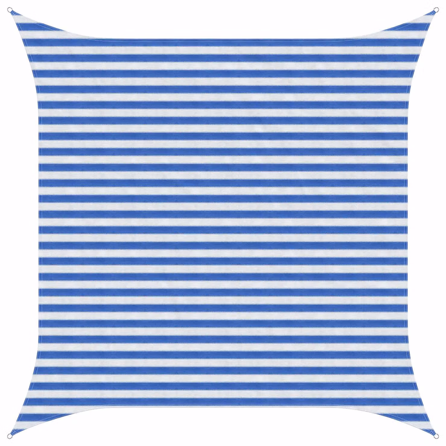 Telo Ombra Quadrato vidaXL in HDPE Blu e Bianco L: 3,6 m x P: 3,6 m