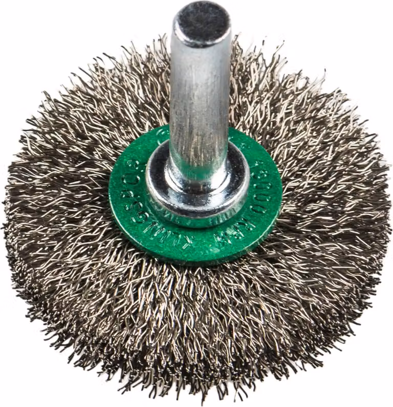 Klingspor BRS 600 W Spazzola cilindrica con attacco a gambo, 600 W, 60 x 14 x 6 mm, acciaio inossidabile 0,3 mm, 10 pezzi