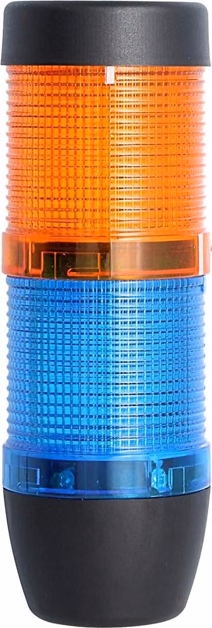 Colonna segnaletica STEX24 blu-gialla, 50 mm, 24 V CA/CC, luce lampeggiante a LED SS50-OB2/24 114 Dimensioni Lunghezza 156,0 mm, diametro 50,0 mm - 1