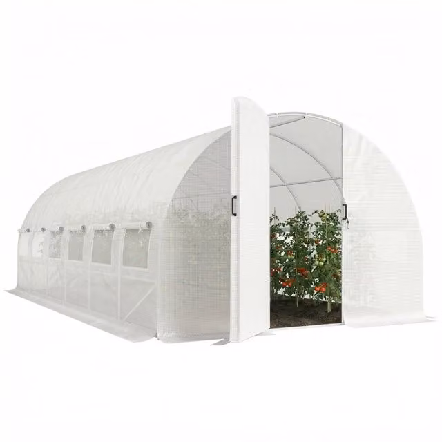 Serra Tunnel 6x3x2 m ¨C Minimal ¨C Bianco Acciaio Galvanizzato