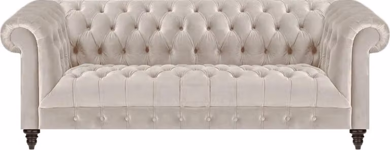 Weiße Chesterfield Polstercouch Designer Dreisitzer Moderner 3-Sitzer
