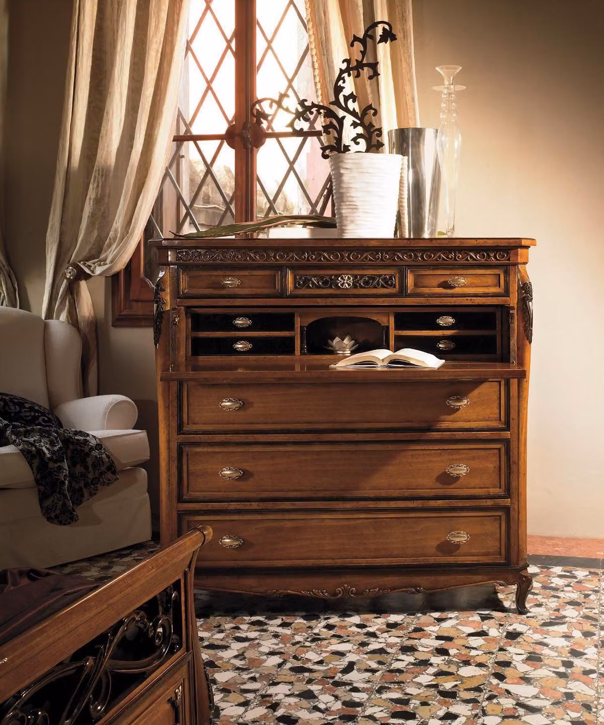 Wohn Zimmer Regal Luxus Designer Kommode Anrichte Side Low Board Schrank
