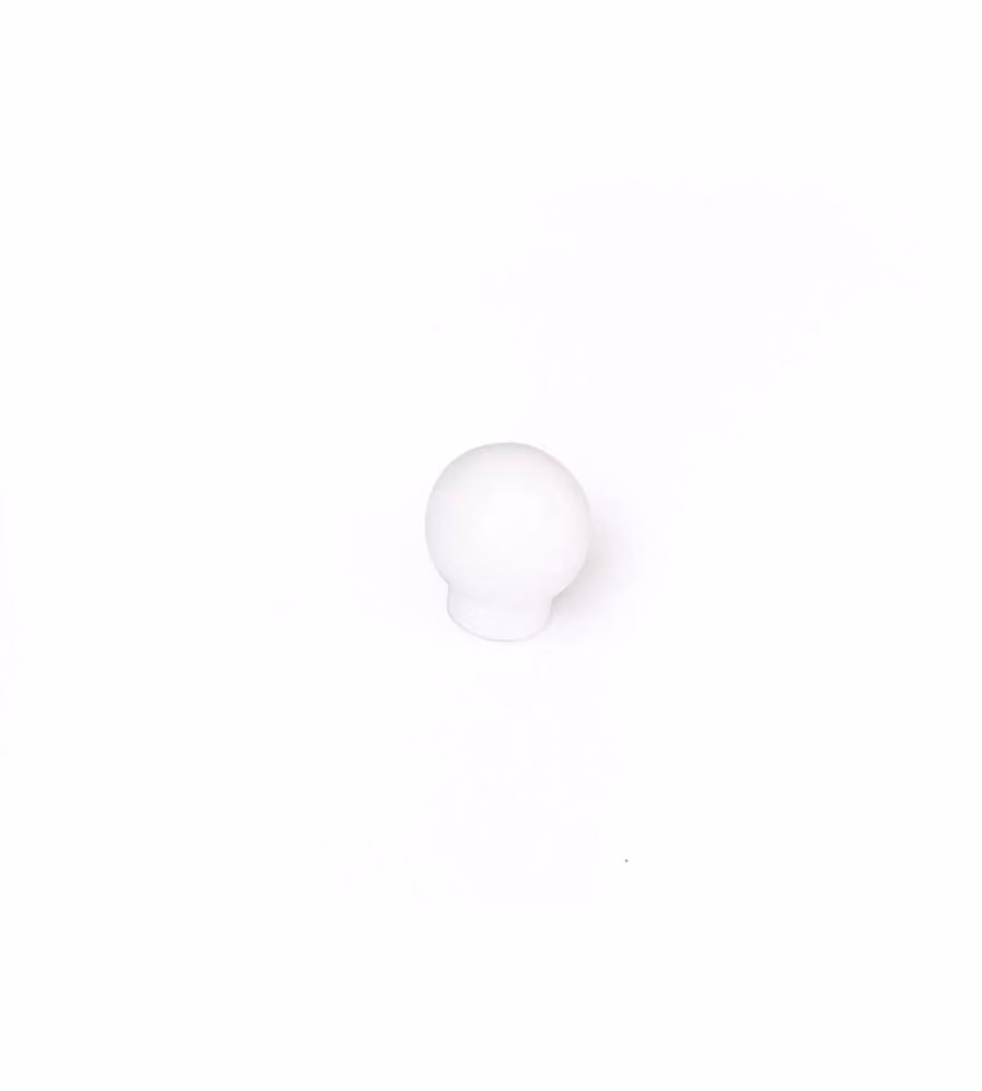 Pomolo sfera  in plastica bianca 20 mm