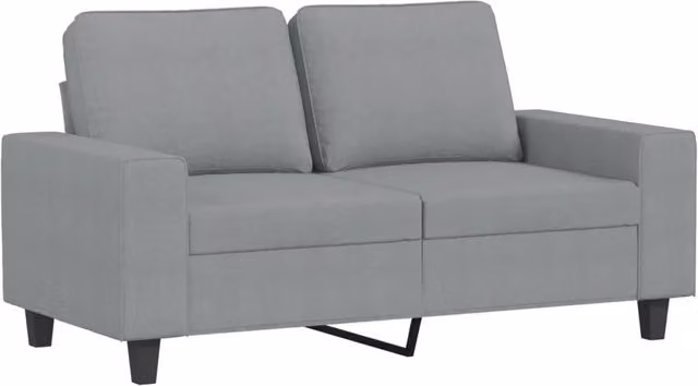 Divano | Divano da soggiorno | Sofa a 2 Posti Grigio Chiaro 120 cm in Tessuto