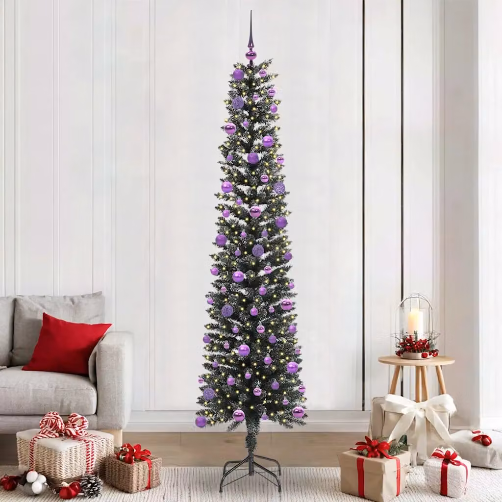 Albero di Natale artificiale verde vidaXL con 300 LED luce bianca calda, Altezza: 240 cm