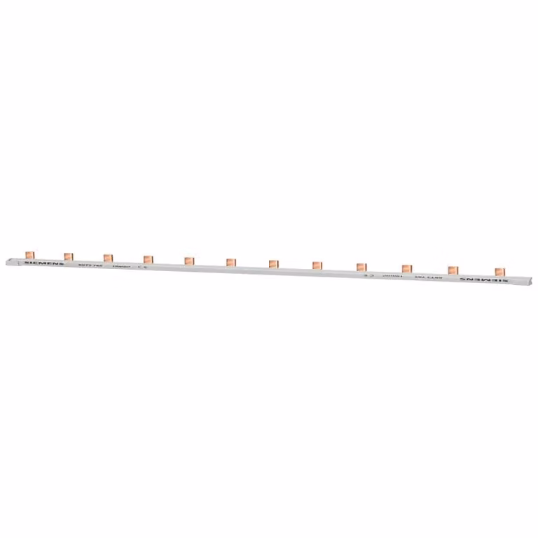 Barra collettrice a perni Siemens, monofase 10 mm², 56 perni, isolamento grigio tagliabile 5ST3764