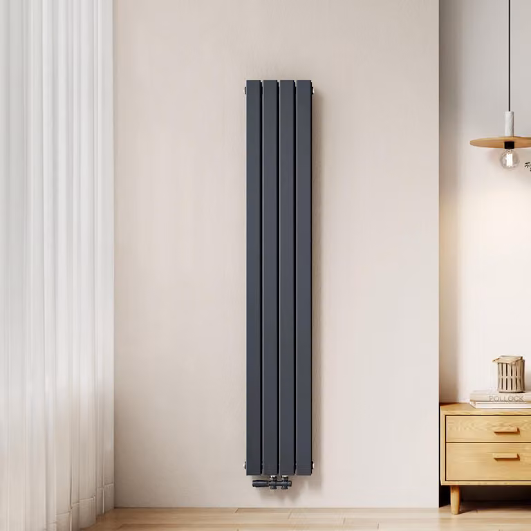 Radiatore a pannello design, a due strati, colore antracite, dimensioni 180 x 30,4 cm, potenza 1082 W