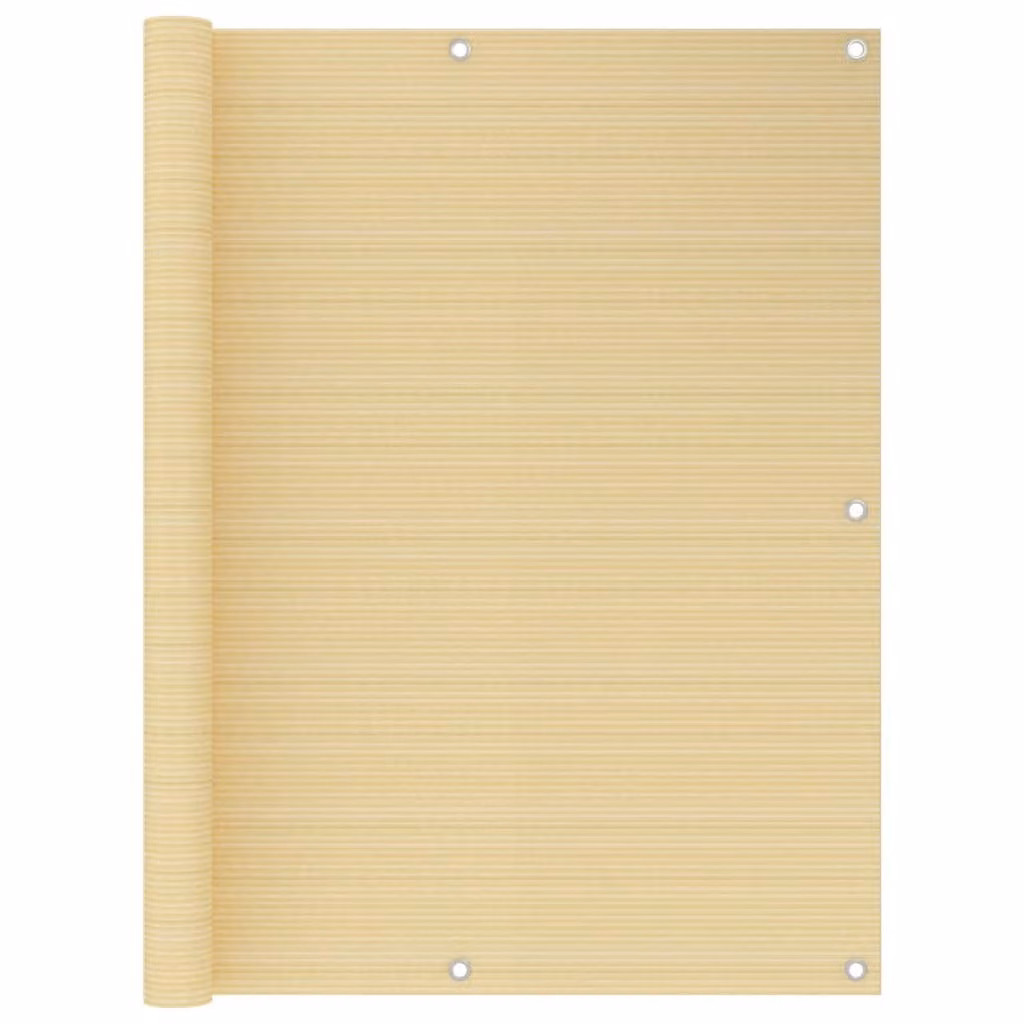 Living Store, pannello divisorio per balcone, colore beige, 120x400 cm, materiale HDPE