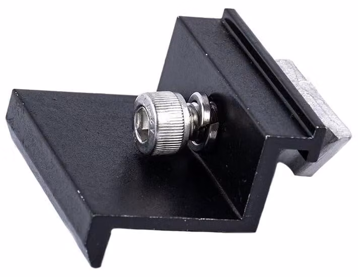 Solarmi SCKD-3B staffa terminale per pannelli solari SC in alluminio nero (sia 30 che 35 mm)