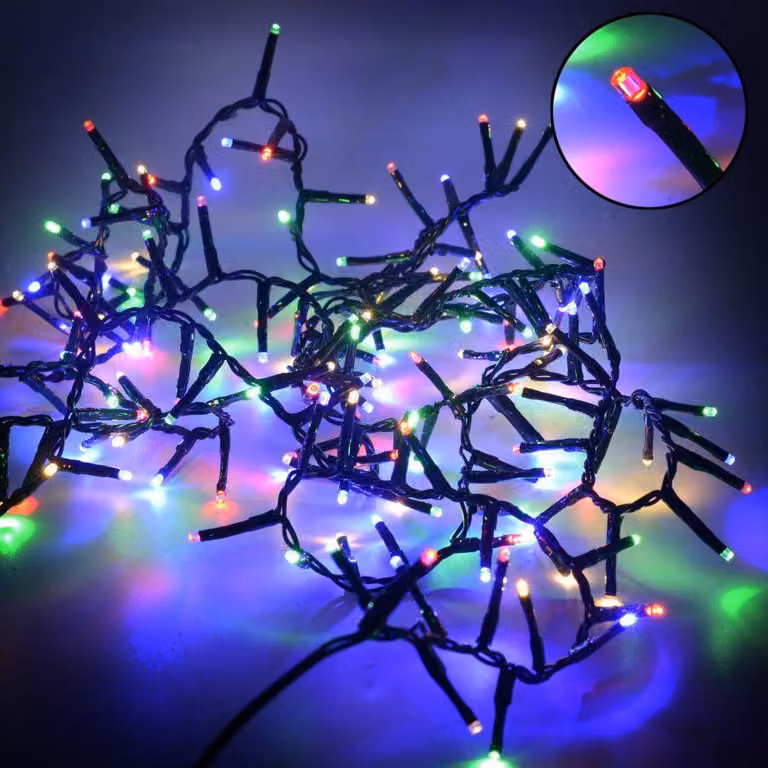 Luce filo 300 led multicolore controller cm 600 al. fissa uso esterno