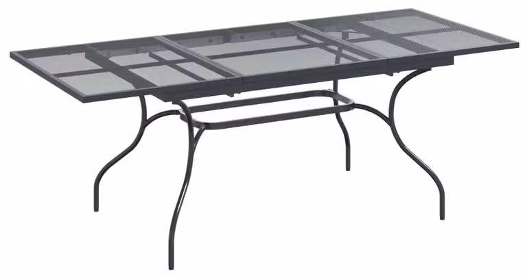 Tavolo da Pranzo Estensibile in Rete Antracite 212 x 90 x 76 cm