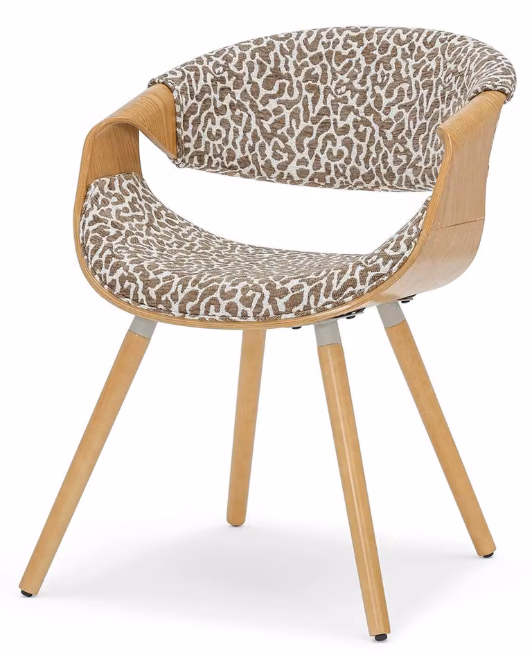 Sedia da pranzo design SAROLTA - crema / marrone / rovere