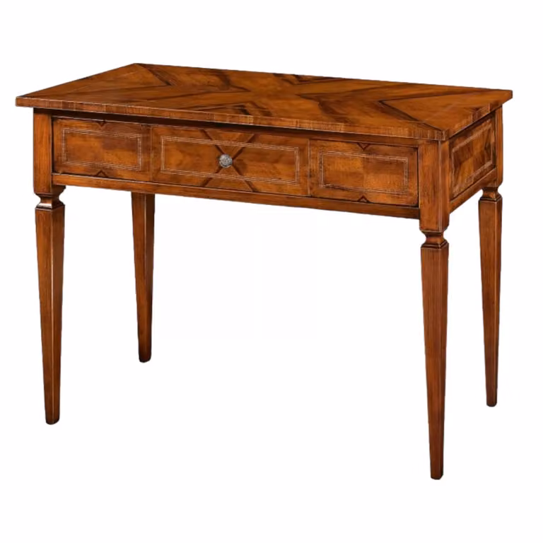 Consolle in legno intarsiata con 1 cassetto Mobili 2G marrone L: 103 cm, P: 44 cm, H: 80 cm