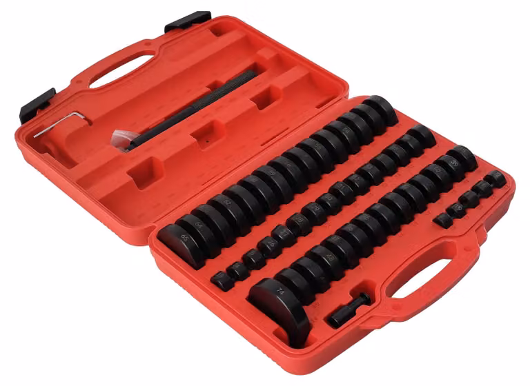 Set di utensili per la produzione di componenti a pressione, 52 pezzi, compatibile con dimensioni da 18 mm a 65 mm, impugnatura ergonomica, struttura in acciaio resistente, utilizzo versatile