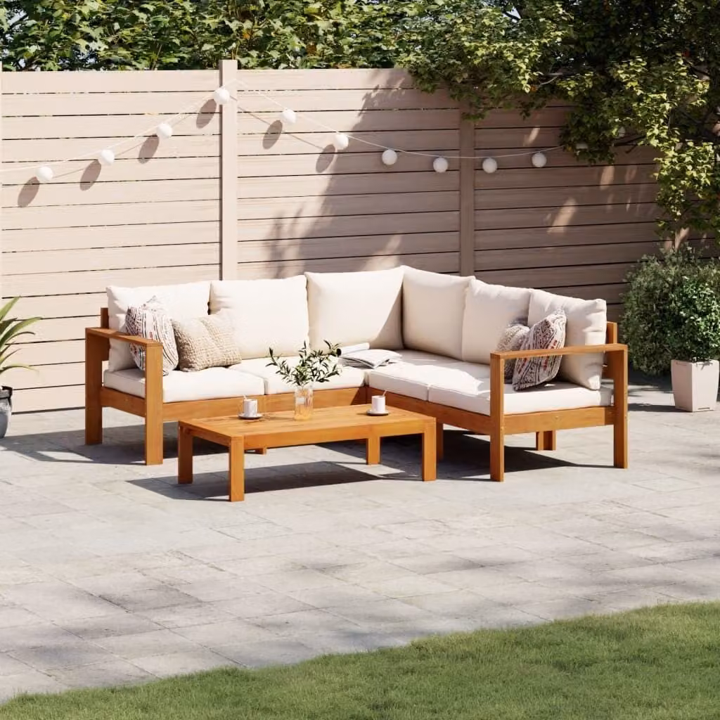 Maison Exclusive - Set di 4 divani da giardino con cuscini in legno massello di acacia