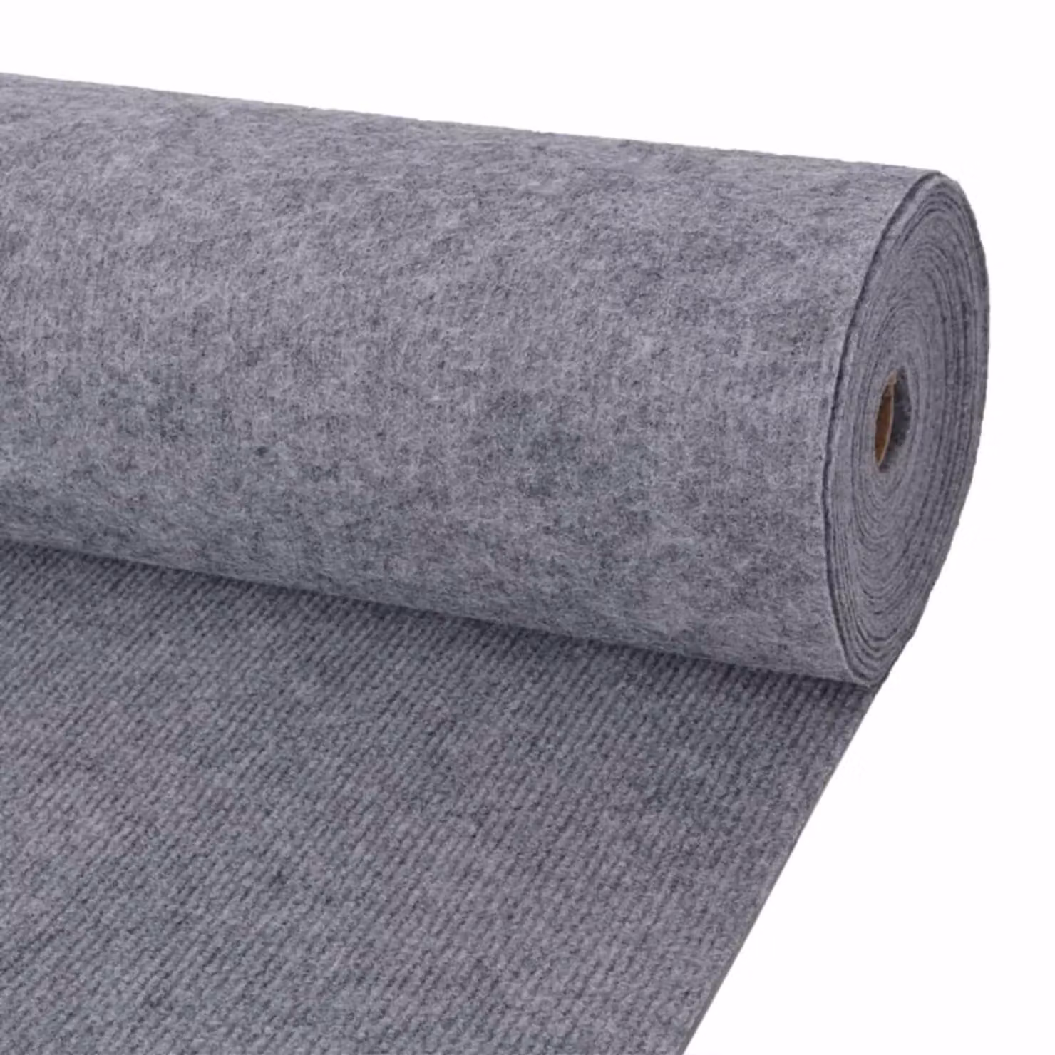 Tappeto moderno a righe vidaXL in poliestere grigio, L: 120 cm x P: 15 m