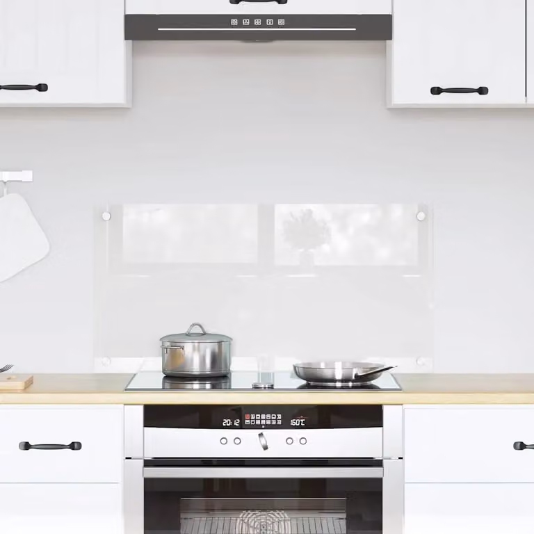 Schienale da cucina trasparente in vetro temperato vidaXL L: 80 cm, H: 40 cm