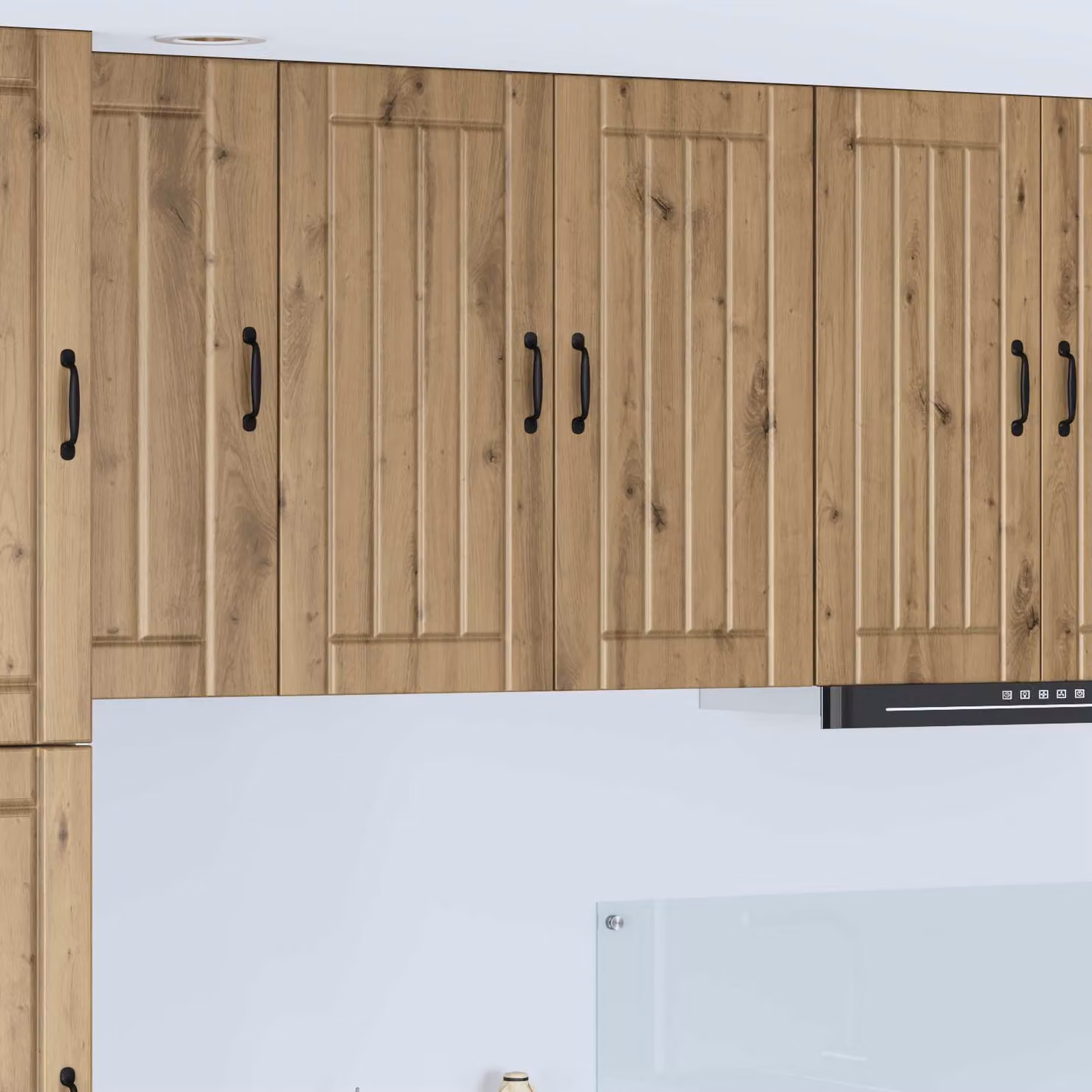 vidaXL Armadietto a muro LUCCA moderno in legno rovere marrone per cucina L: 80 cm, P: 31 cm, H: 80 cm