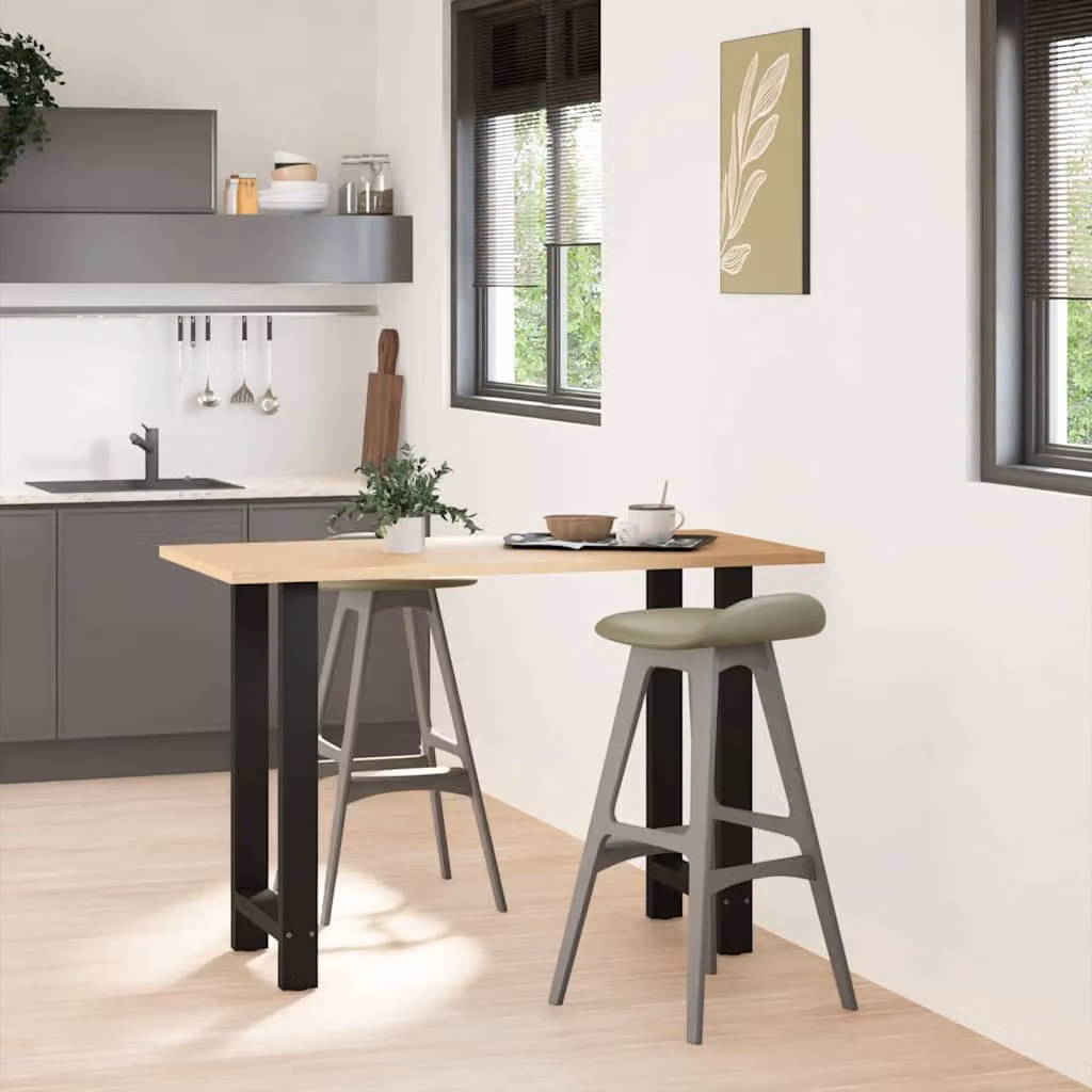 vidaXL Gambe per tavolo da bar nere 2 pz 40x(90-91) cm in acciaio