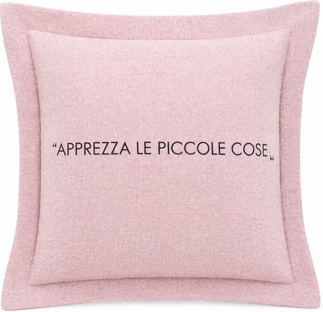 Cuscino decorativo quadrato KASANOVA con scritta Quotes, colore malva/viola, L/P: 30 x 30 cm