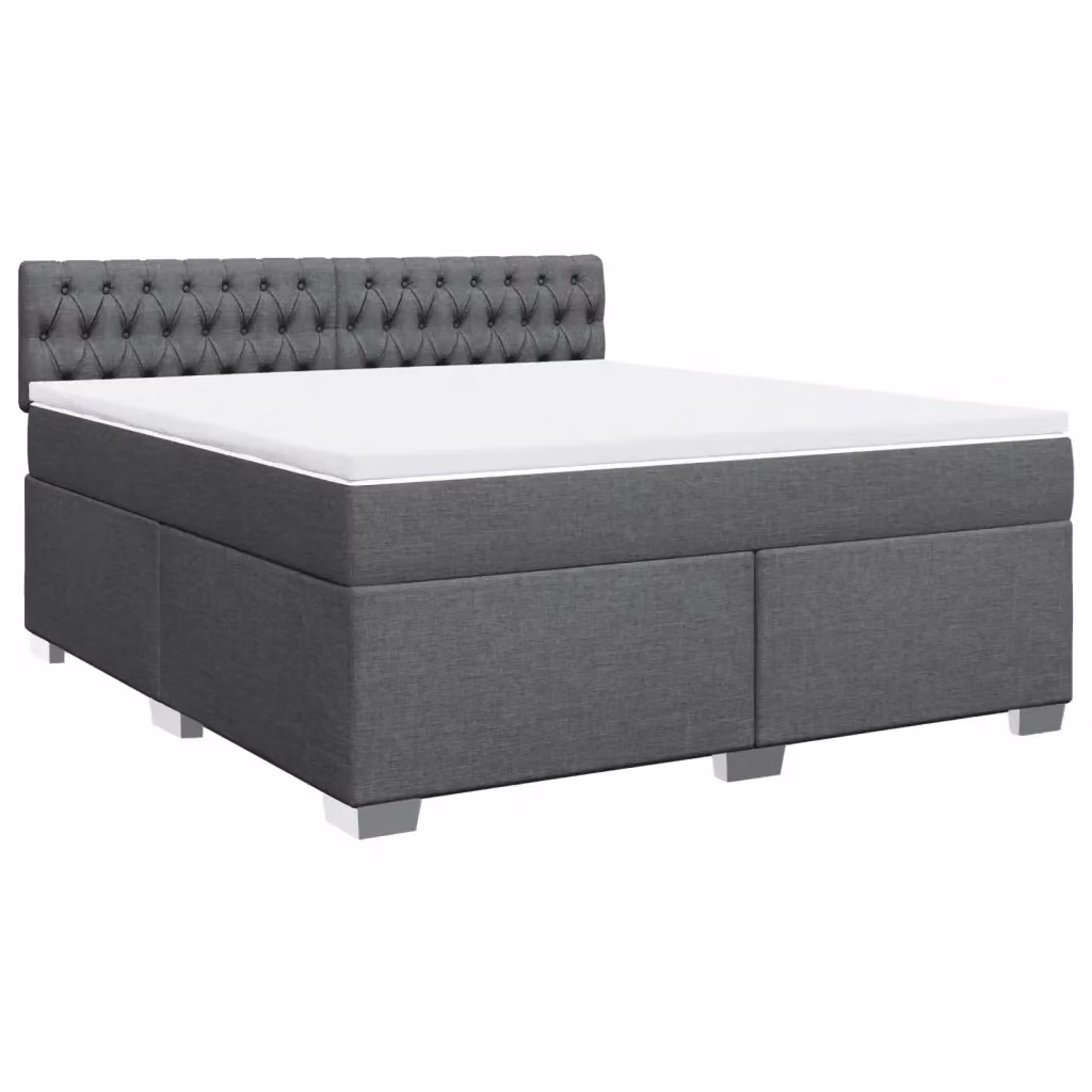Letto ibrido vidaXL con giroletto a molle e materasso, colore grigio e bianco, L/P/H: 180 x 200 x 100,5 cm – 2