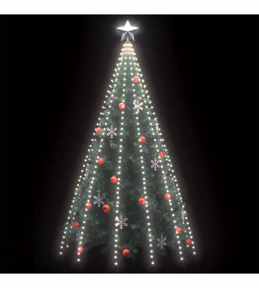 Luci di Natale a LED vidaXL Bianco Freddo, 500 LED, Lunghezza: 500 cm, per Interno ed Esterno