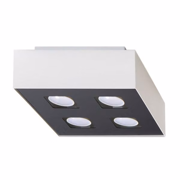 Lampada da soffitto MONO 4 bianco 4xGU10 10W acciaio 11x24x24cm Sollux Lighting