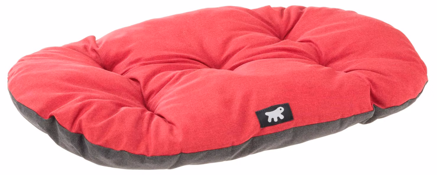 Cuccia morbida per cani, 55x36 cm, rossa, lavabile, in cotone