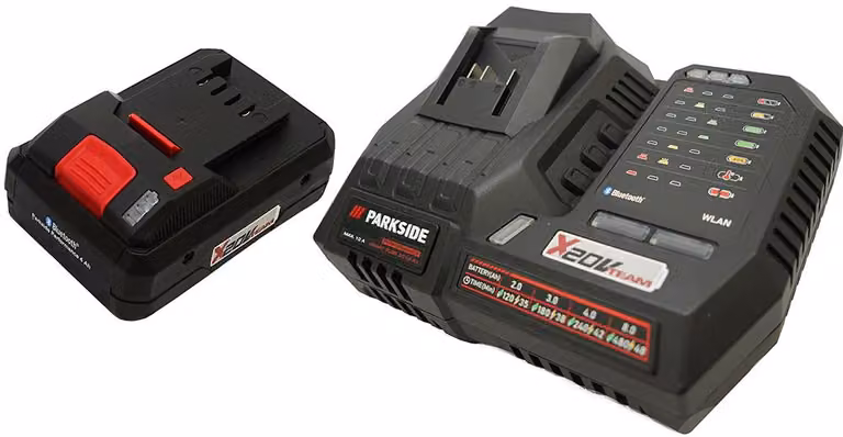 PARKSIDE® Caricabatterie rapido 20 V / Caricabatterie PLGS 2012 incl. batteria (4 Ah)
