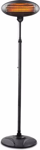 Lampada elettrica riscaldante da esterno TOP EVENTI STORE in metallo nero con altezza regolabile