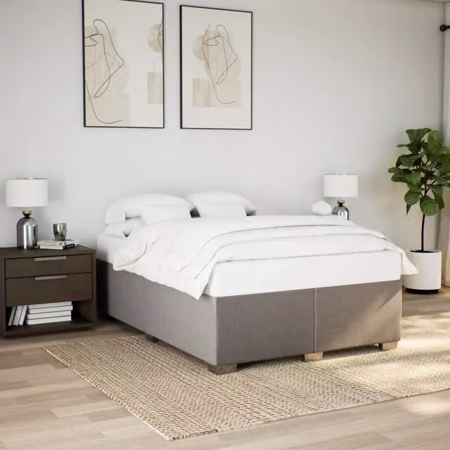 Giroletto senza Materasso Tortora 160x200 cm in Tessuto 3284489