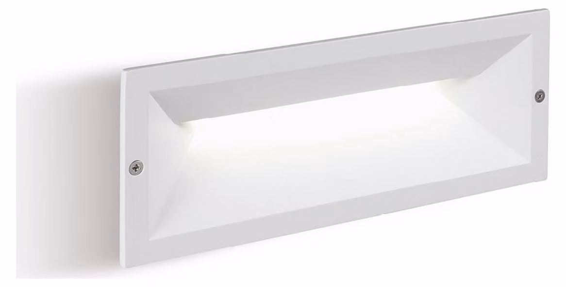 Segnapasso A Parete Per Esterno In Alluminio Bianco Led 12W 280 Lm 3000K Mask