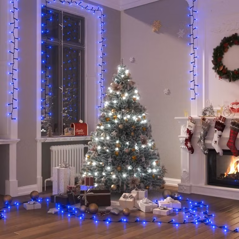 The Living Store Fata LED con 3000 LED blu 65 m PVC