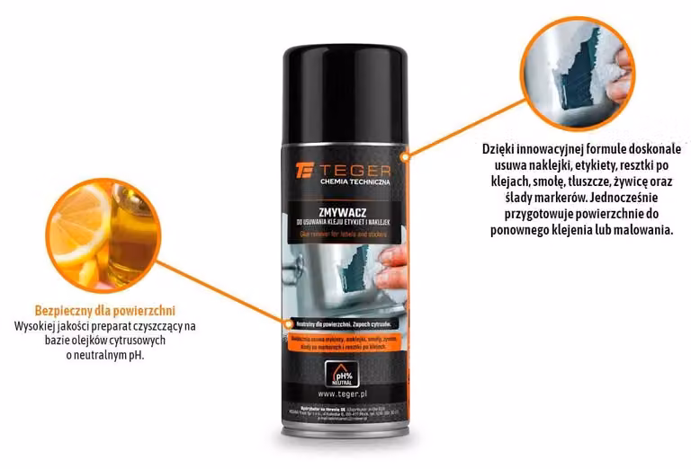 Solvente per la rimozione di etichette e adesivi, 400 ml, marca Teger