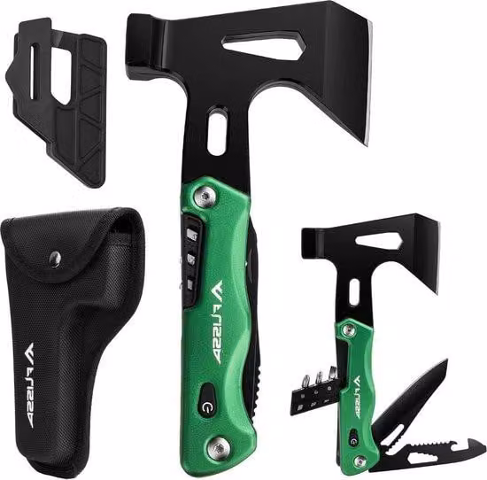 Set da campeggio 14 in 1 con attrezzi: kit di riparazione per attività all'aperto con coltellino pieghevole, cacciavite e apribottiglie