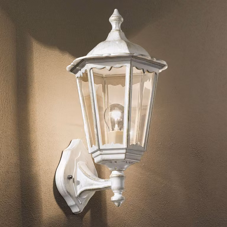 ORION Applique da esterni Puchberg, dimmerabile, Bianco / Opale, Alluminio, Antico, Applique da esterni