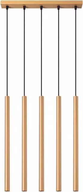 Lampada da soffitto moderna PATELO di Sollux Lighting in metallo oro e verde oceano con 5 luci