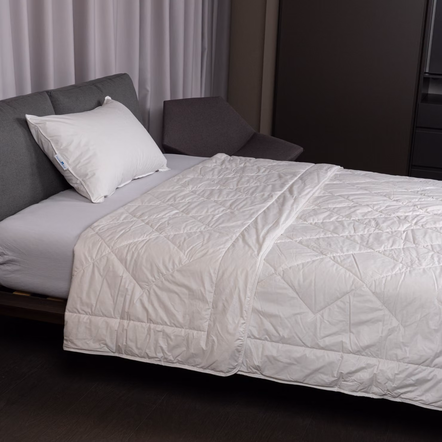 Piumino DaunenStep in lana di Baby Alpaca e Cashmere bianco, termoregolatore e lavabile a 30°C – 2
