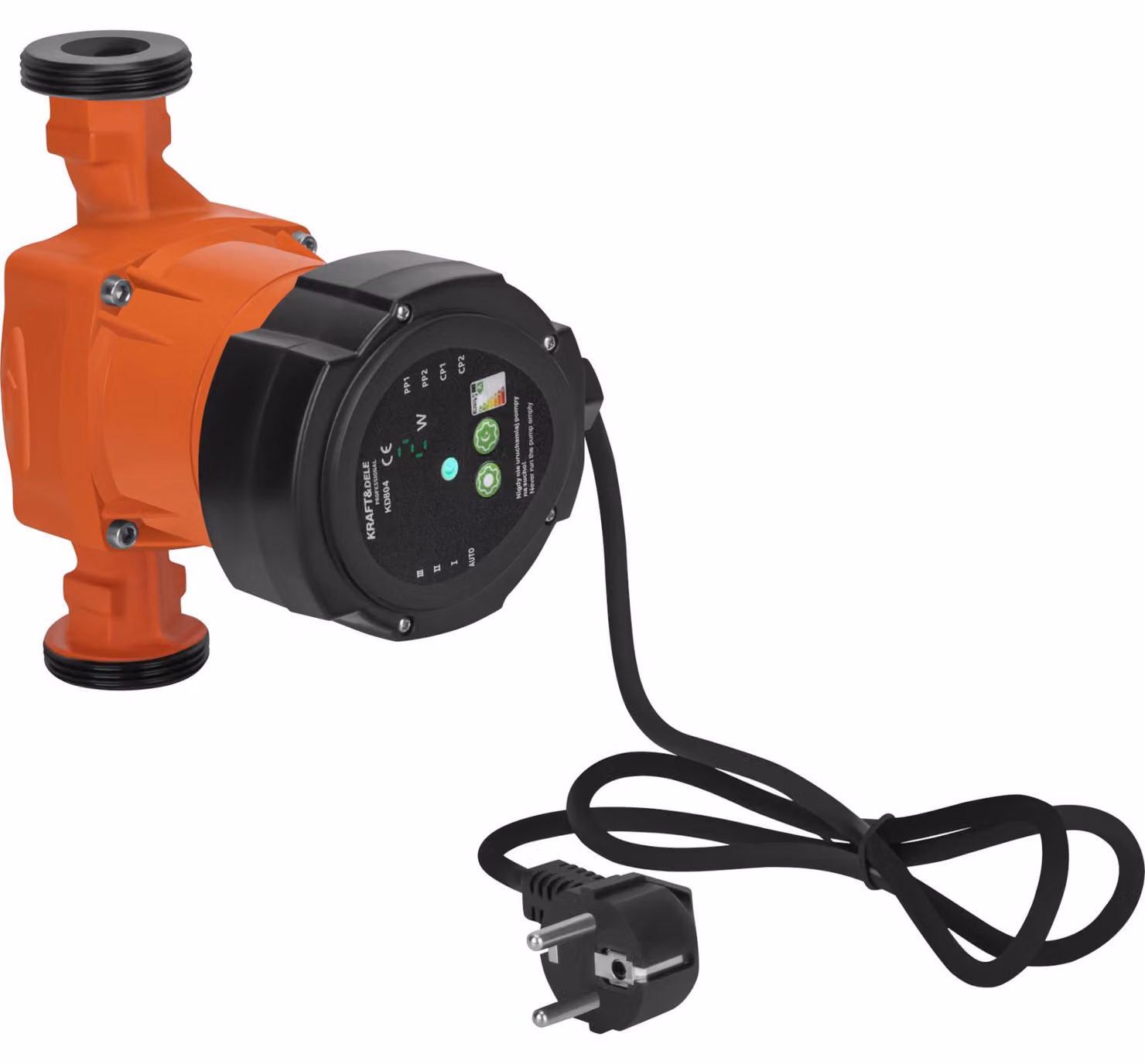 KRAFT&DELE | Pompa per riscaldamento, 25-6/180, 230 V, pompa di circolazione, pompa di circolazione ad alta efficienza, pompa di circolazione automatica, filettatura NPT da 1-1/2 pollici, pompa EMC per impianti di produzione di acqua calda