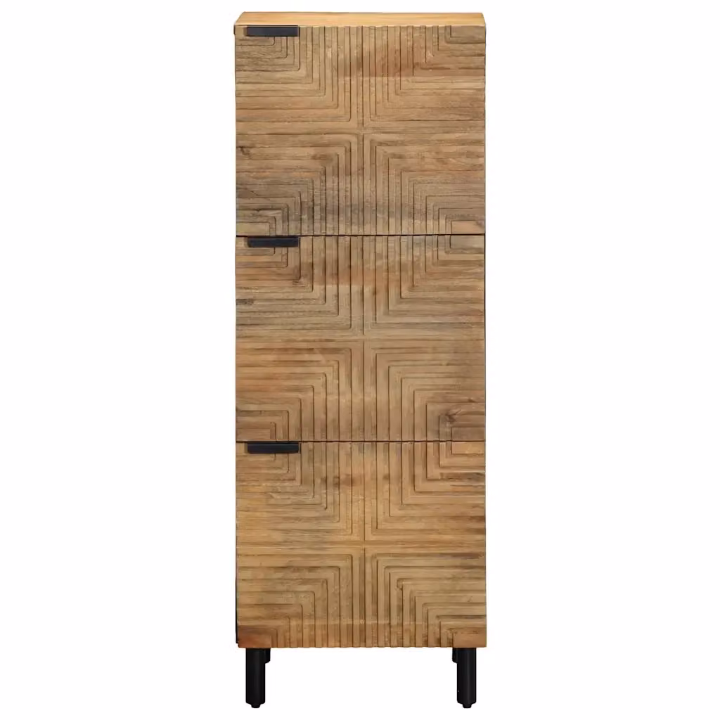 Credenza in legno di mango e metallo stile industrial marrone vidaXL L: 40 cm, P: 33 cm, H: 110 cm – 2