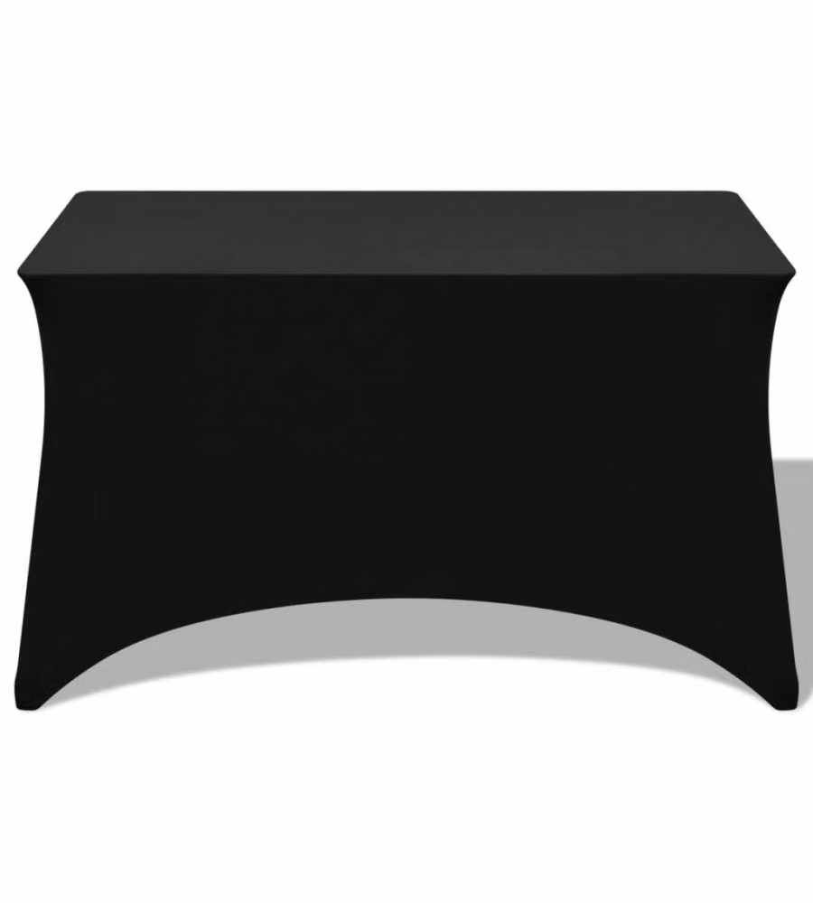 Fodere Elasticizzate per Tavolo 2 pezzi 183x76x74 cm Nero