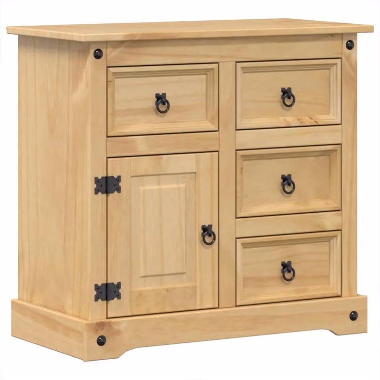 Credenza 87x40x76 cm in Legno Massello di Pino