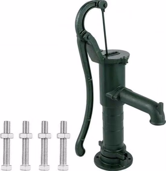 Pompa per acqua - Pompa a mano - Prevalenza 6 m - Ghisa - Pompa da giardino