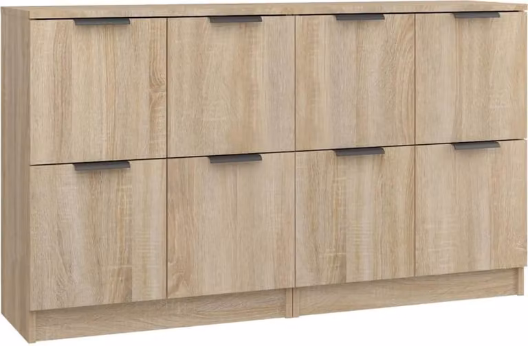 Credenze 2 pz Rovere Sonoma 60x30x70 cm in Legno Multistrato