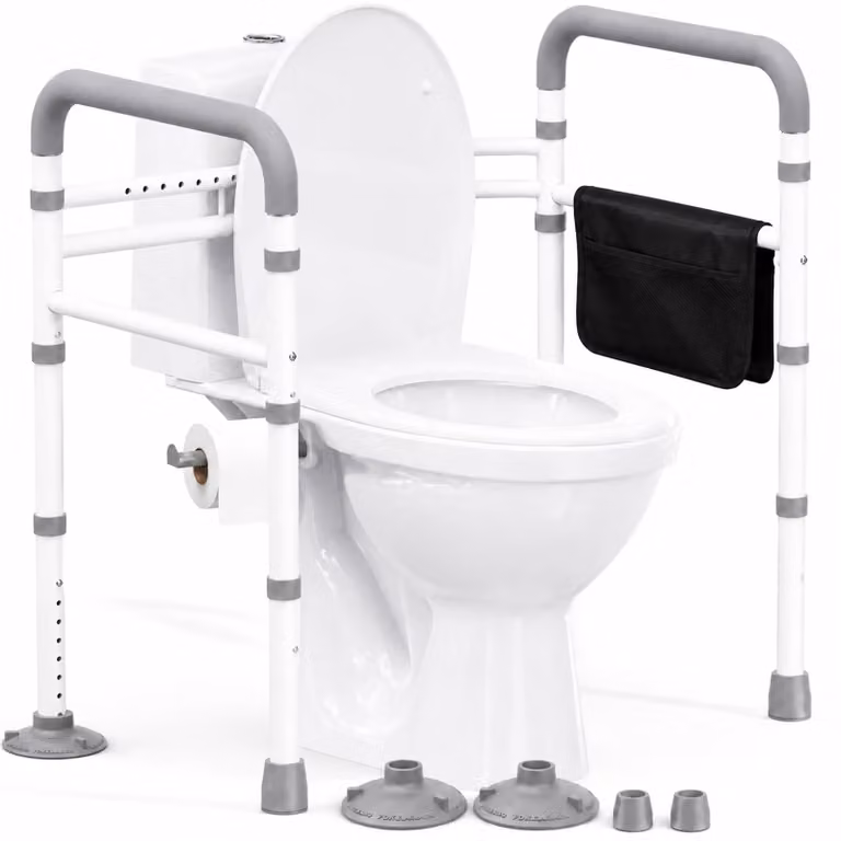 Solidchoice - Struttura di supporto ergonomica per il water, ideale per anziani e persone con disabilità