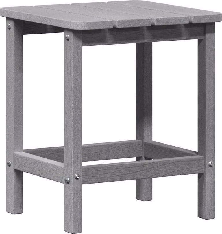 Tavolo laterale Grigio chiaro 38 x 38 x 46 cm Polietilene