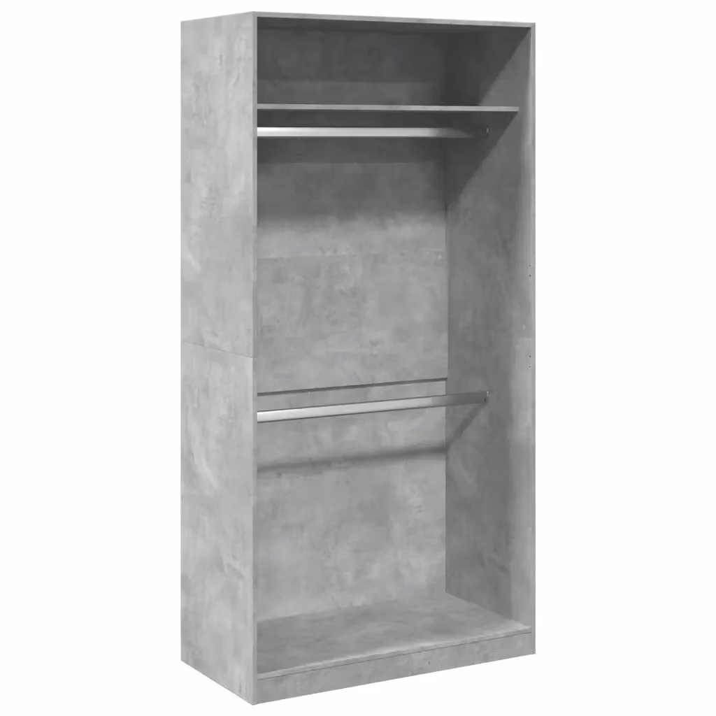 Armadio a muro vidaXL Grigio con ante a battente in legno e MDF L/P/H: 100 x 50 x 200 cm – 2