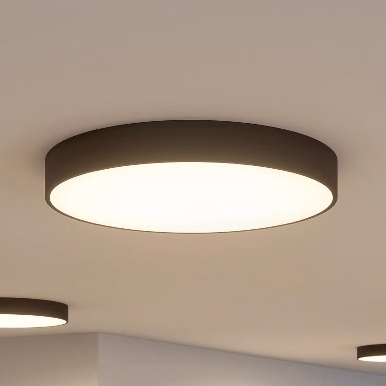 Plafoniera a LED Noabelle Arcchio, dimmerabile, Nero, Cucina, Metallo, Moderno, Plafoniera LED